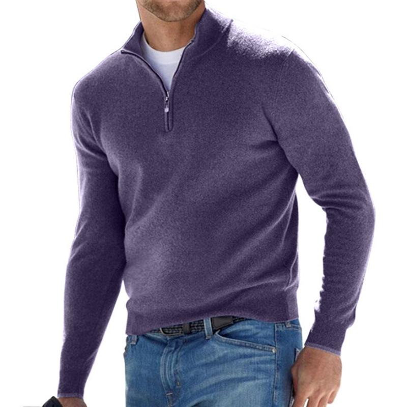 Variant image for Herrenpullover Grau Größe M 100% Baumwolle Halber Reißverschluss-41
