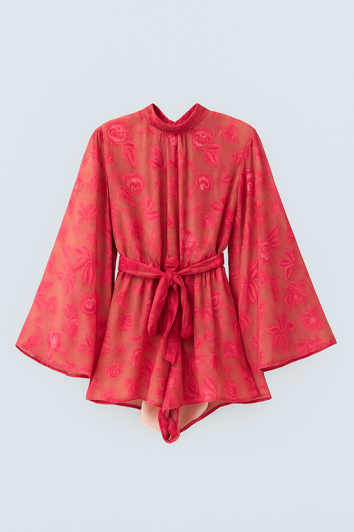 Damen Kleid Blumenmuster Rückenfrei Sommer Elegant