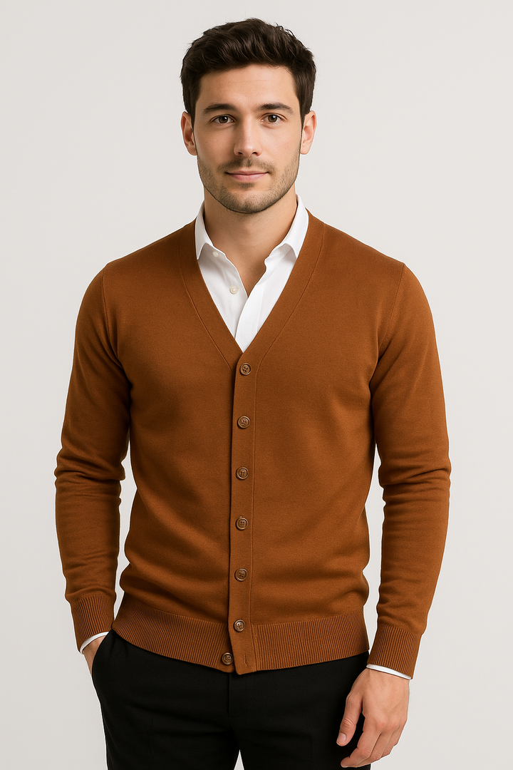 Strickjacke für Männer – Elegante Lounge-Weste