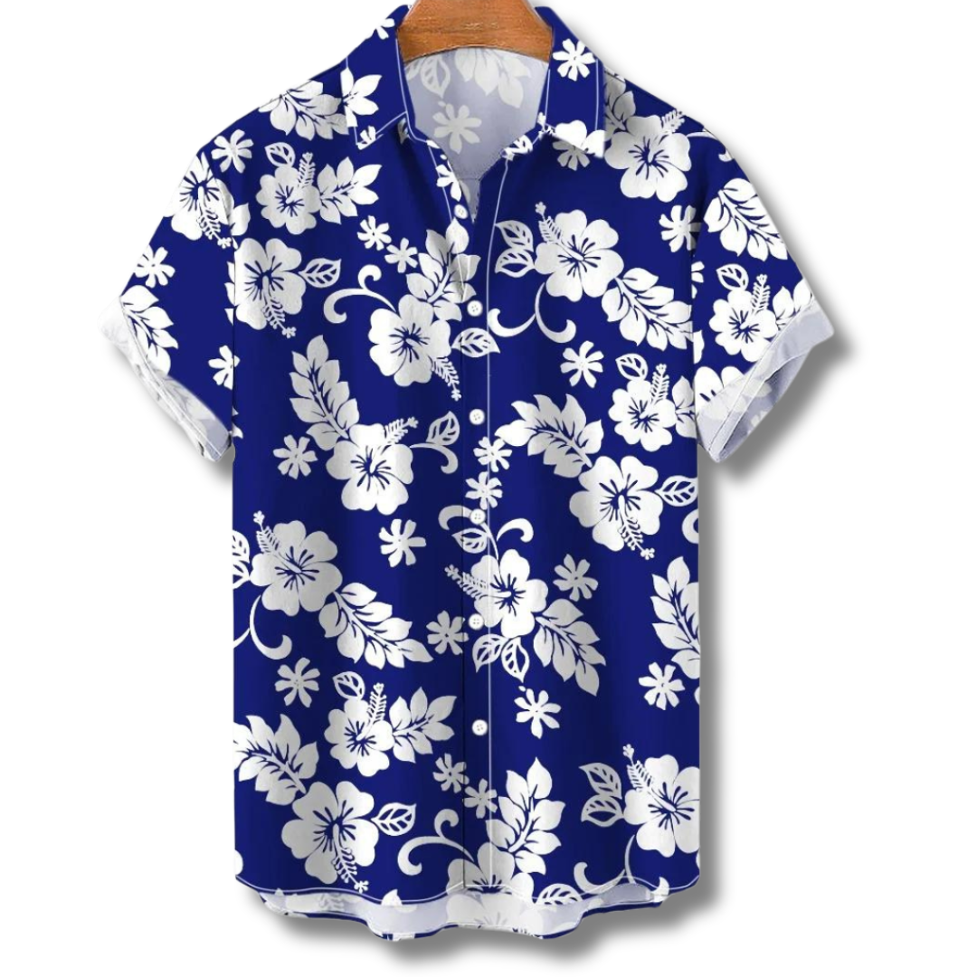 Herren Hawaii Hemd Kurzarm Tropenprint - Sommer Hemd für Strandpartys und warme Tage 1