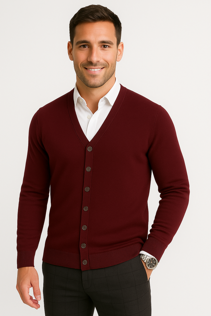 Strickjacke für Männer – Elegante Lounge-Weste