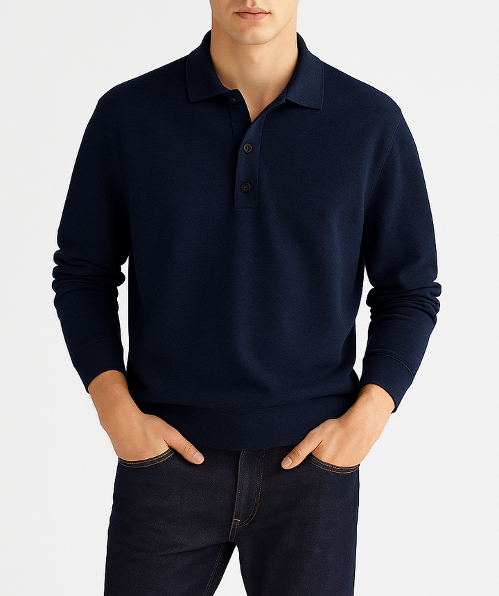 Langarm-Poloshirt für Herren – Eleganter Casual-Look