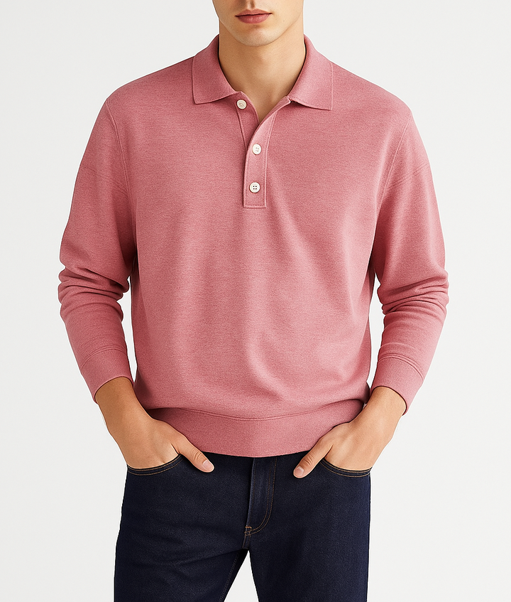 Langarm-Poloshirt für Herren – Eleganter Casual-Look