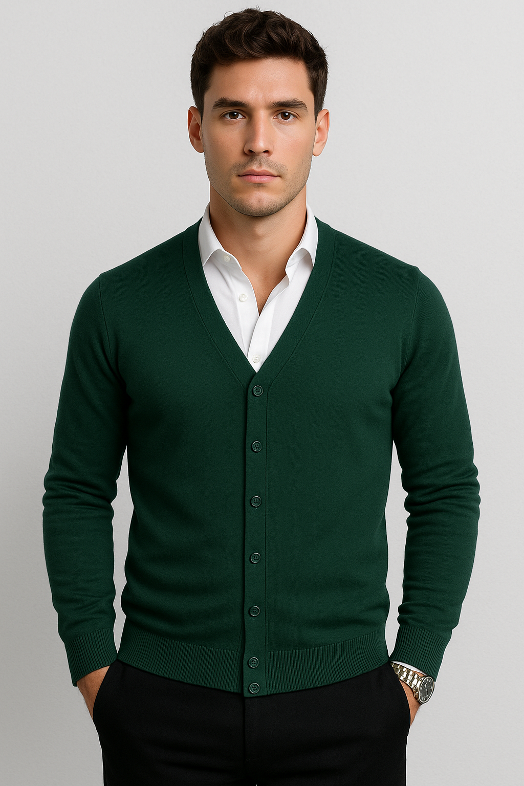 Strickjacke für Männer – Elegante Lounge-Weste