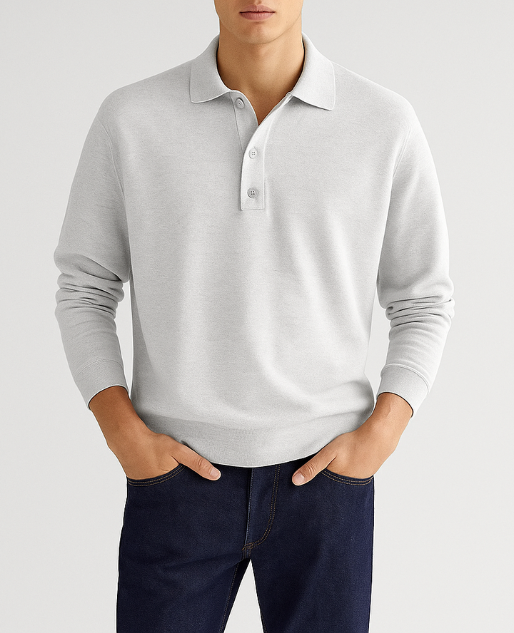 Langarm-Poloshirt für Herren – Eleganter Casual-Look
