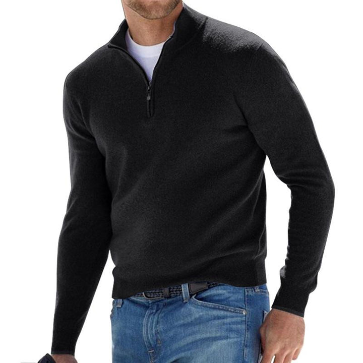 Variant image for Herrenpullover Grau Größe M 100% Baumwolle Halber Reißverschluss-17