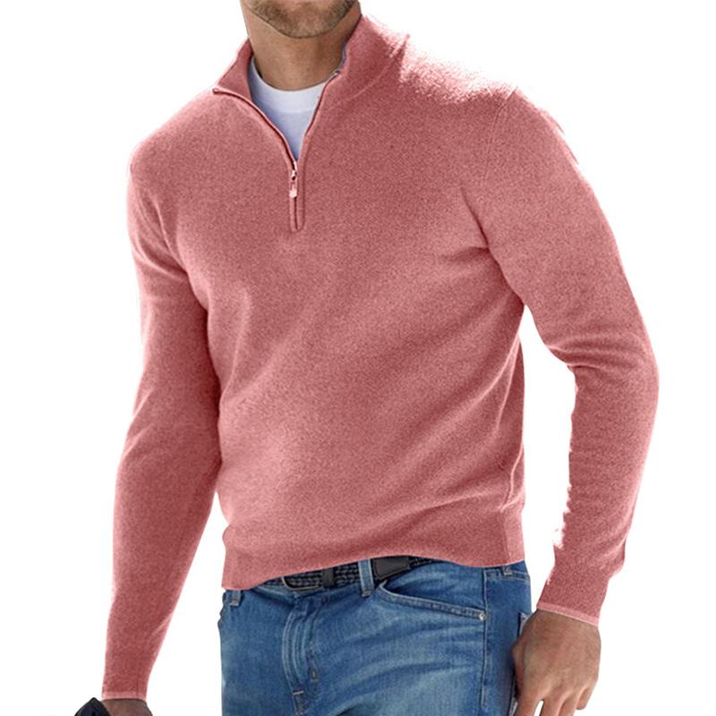 Variant image for Herrenpullover Grau Größe M 100% Baumwolle Halber Reißverschluss-49