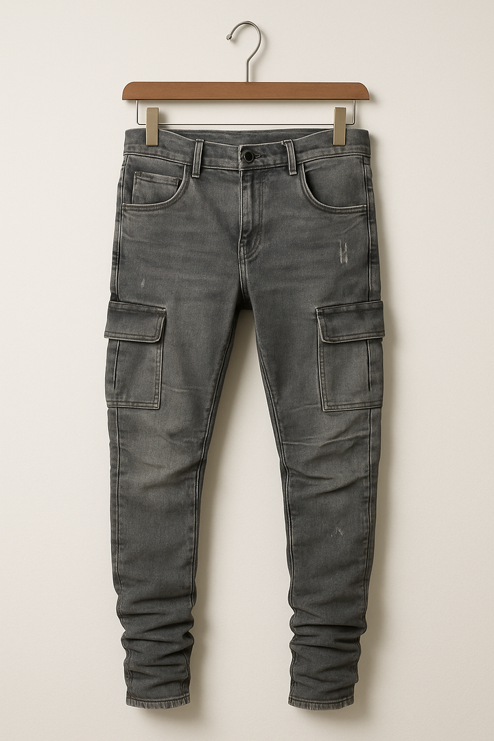 Variant image for Herren Cargo-Jeans Schwarz Größe M Dehnbar Baumwolle-7