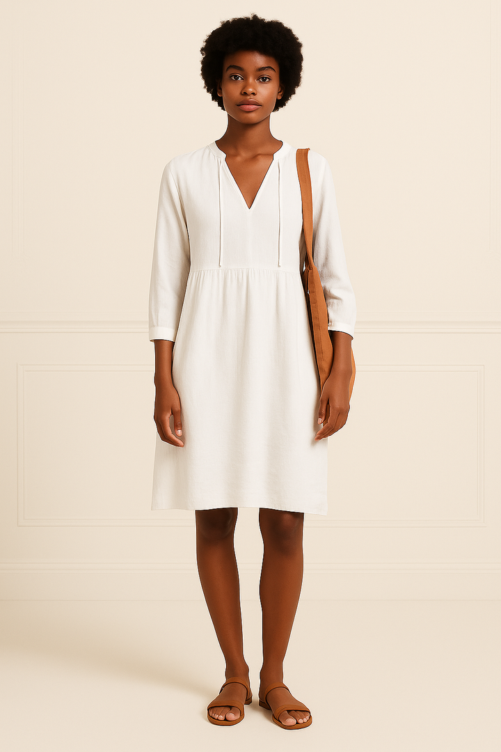 Damen Hemdkleid Blau Größe M Leinen-5