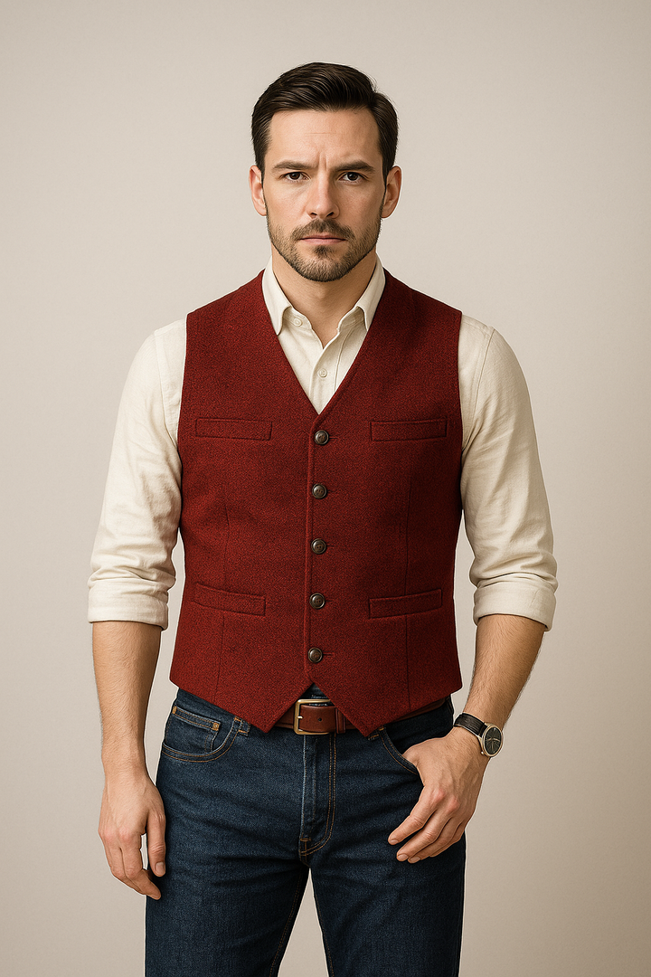 Variant image for Herren Weste Schwarz Größe M Polyester Tailliert-36