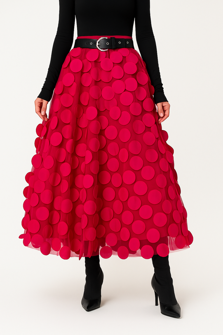 Variant image for Damen A-Linien Midirock Blau Größe M Polyester-5