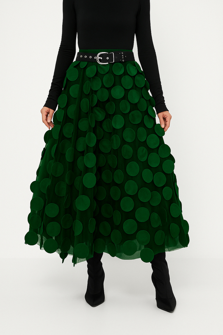 Variant image for Damen A-Linien Midirock Blau Größe M Polyester-4