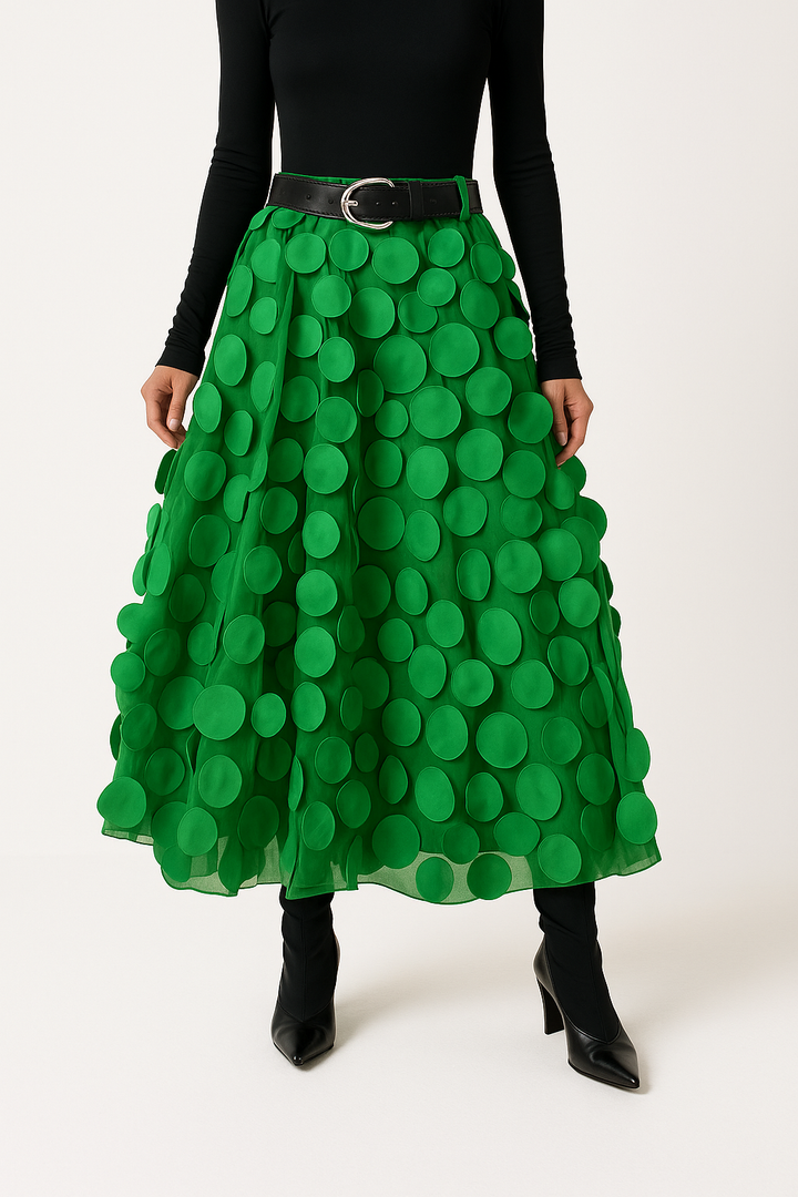Variant image for Damen A-Linien Midirock Blau Größe M Polyester-6