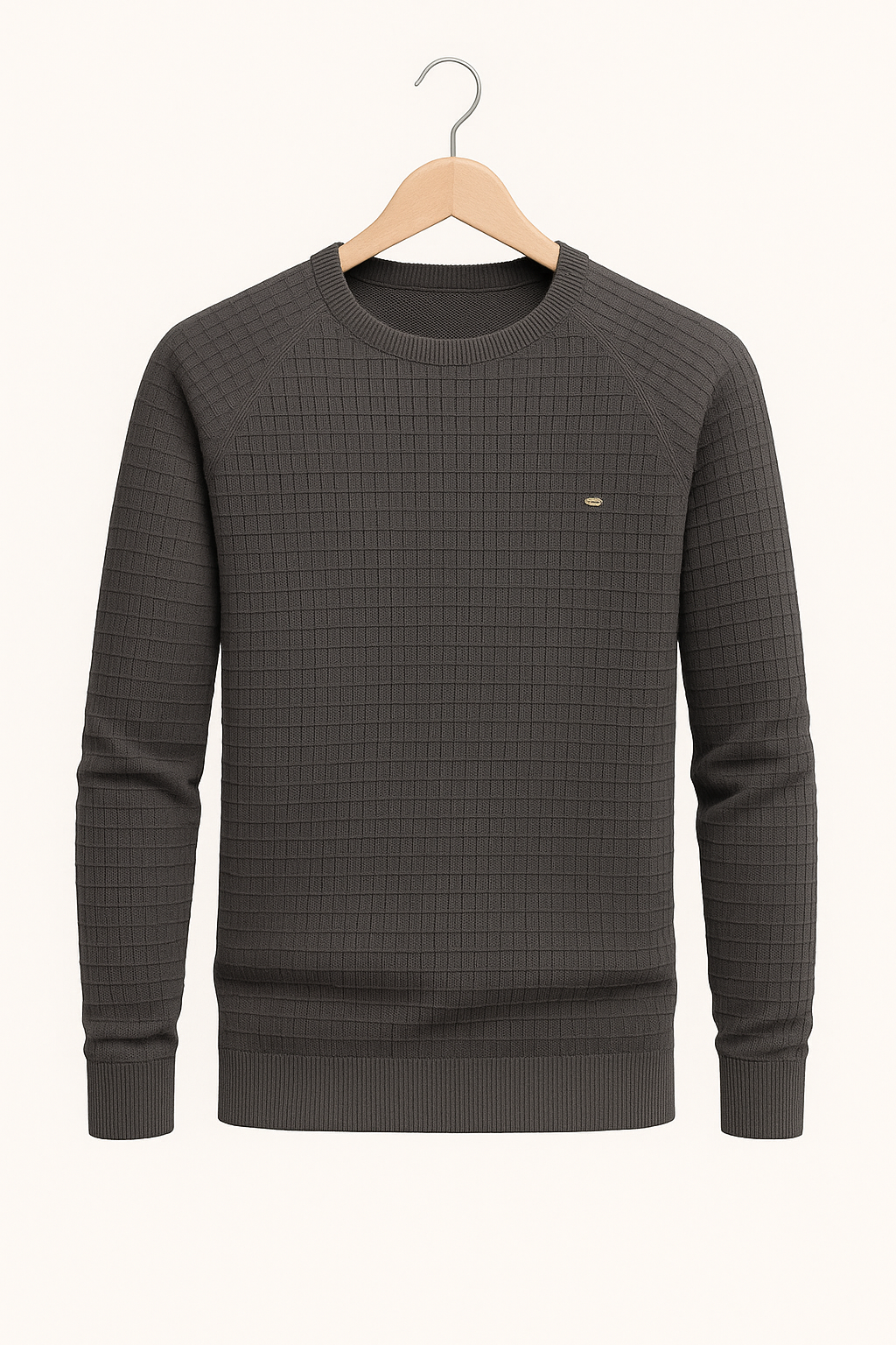 Variant image for Herren Sweatshirt Grau Größe M Baumwolle, Lockere Passform, Atmungsaktiv, Strukturiertes Design-11