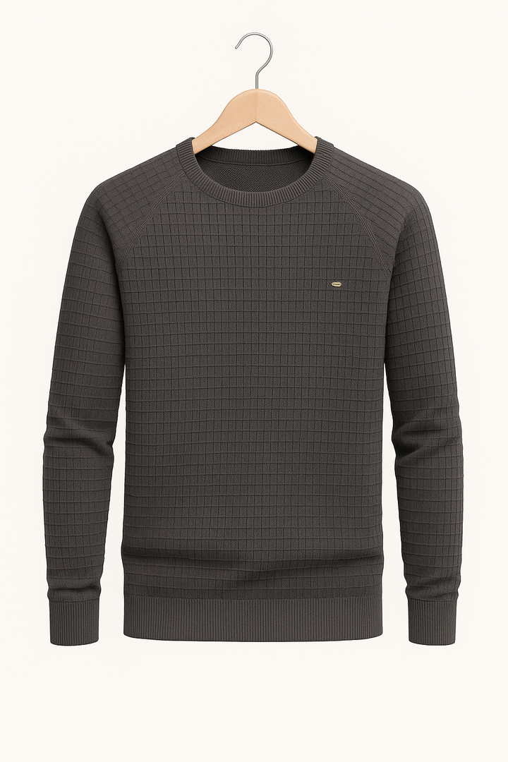 Variant image for Herren Sweatshirt Grau Größe M Baumwolle, Lockere Passform, Atmungsaktiv, Strukturiertes Design-11
