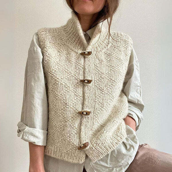 Damen Strickweste Grau Größe M Baumwolle mit Stehkragen für elegantes Layering-1