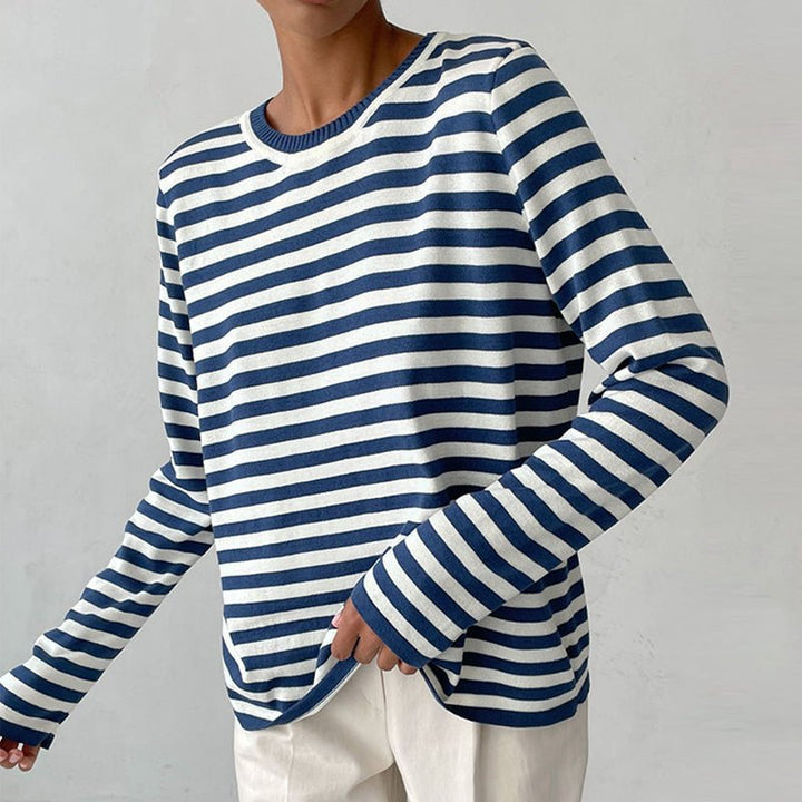 Damen Pullover Gestreift Größe M Baumwolle-1