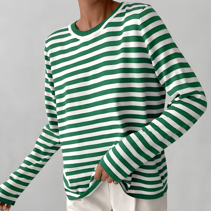 Variant image for Damen Pullover Gestreift Größe M Baumwolle-7