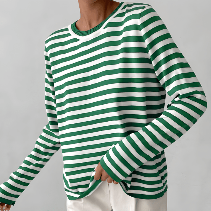 Variant image for Damen Pullover Gestreift Größe M Baumwolle-7