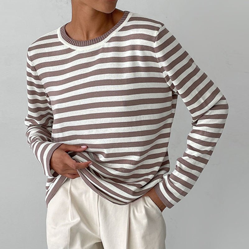 Damen Pullover Gestreift Größe M Baumwolle-2