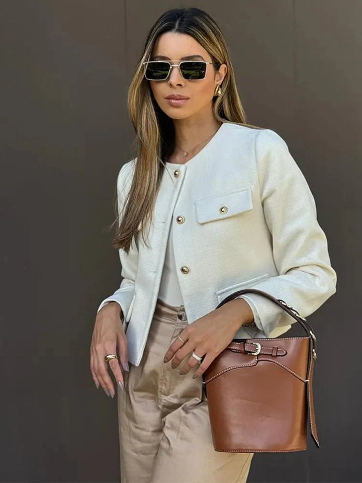 Damen Blazer Grau Größe M Tweed Tailliert-2