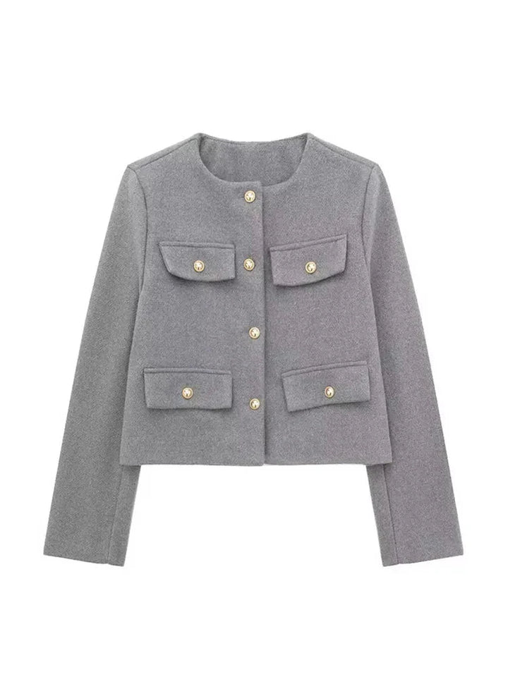Variant image for Damen Blazer Grau Größe M Tweed Tailliert-9