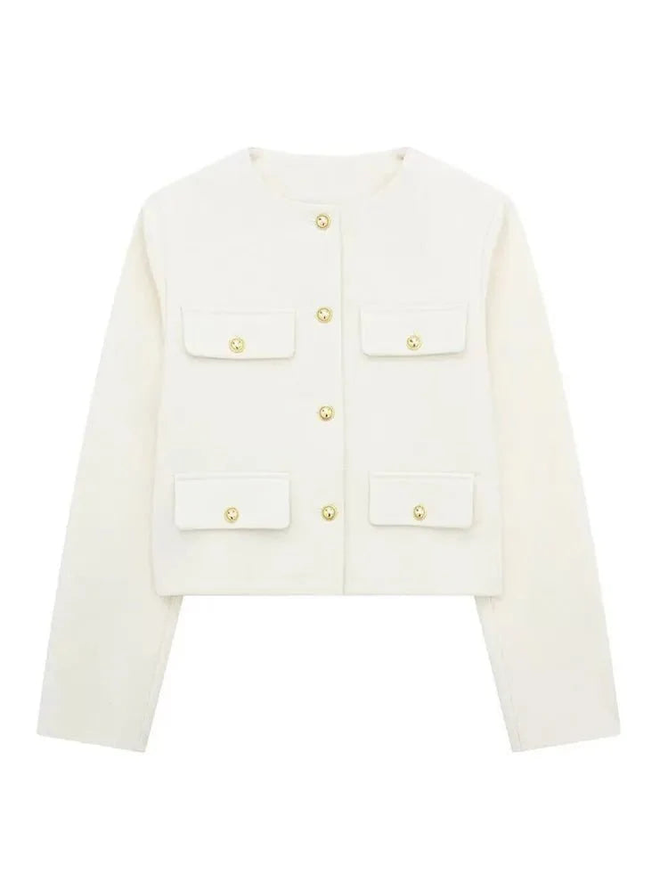 Variant image for Damen Blazer Grau Größe M Tweed Tailliert-1