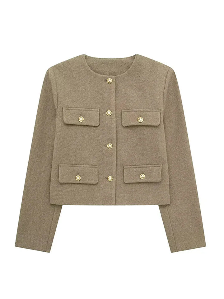 Variant image for Damen Blazer Grau Größe M Tweed Tailliert-17