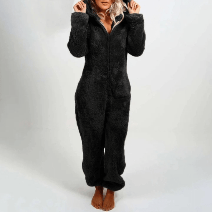Variant image for Damen Jumpsuit Grau Größe M Polyester Plüsch Overall für Kuschelige Abende-9