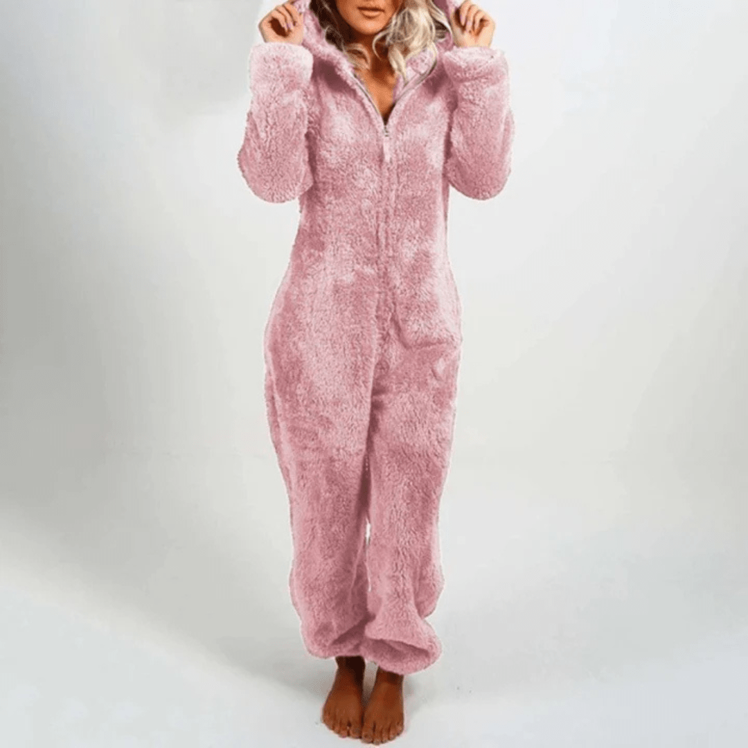 Variant image for Damen Jumpsuit Grau Größe M Polyester Plüsch Overall für Kuschelige Abende-25