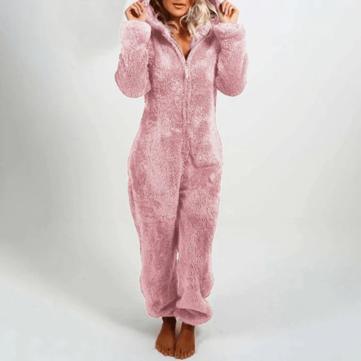 Variant image for Damen Jumpsuit Grau Größe M Polyester Plüsch Overall für Kuschelige Abende-25