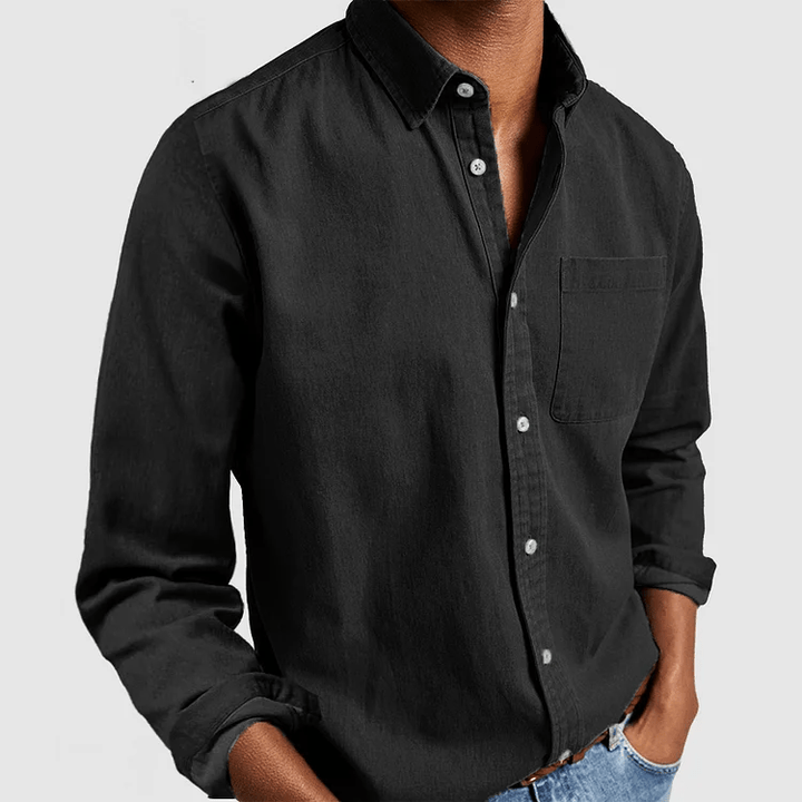 Variant image for Herren Langarmhemd Blau Größe M Polyester - Klassischer Schnitt für Büro und Freizeit-29