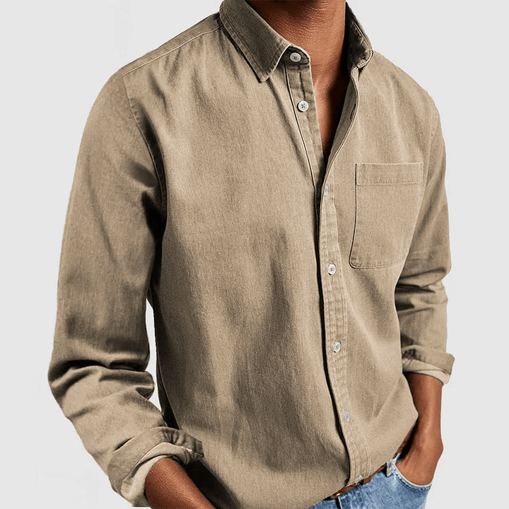 Variant image for Herren Langarmhemd Blau Größe M Polyester - Klassischer Schnitt für Büro und Freizeit-8