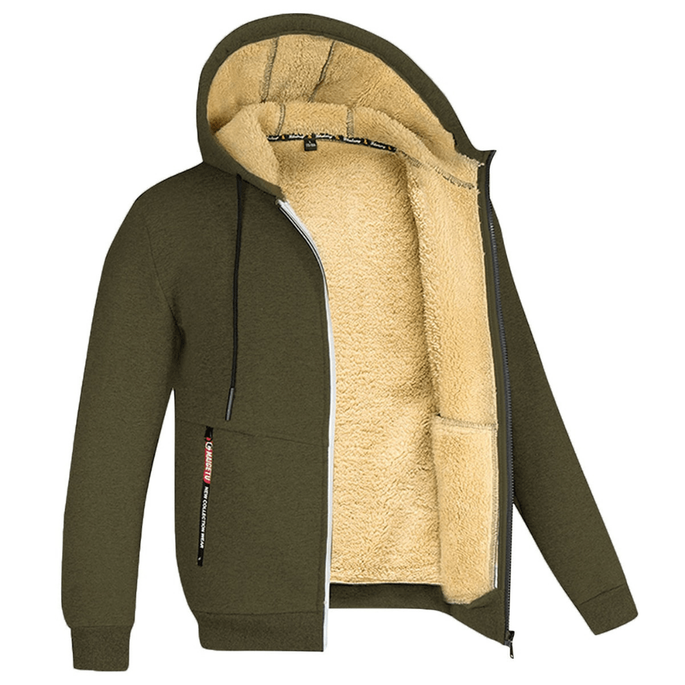 Variant image for Herren Hoodie Grau Größe M Gefüttert Baumwolle-13