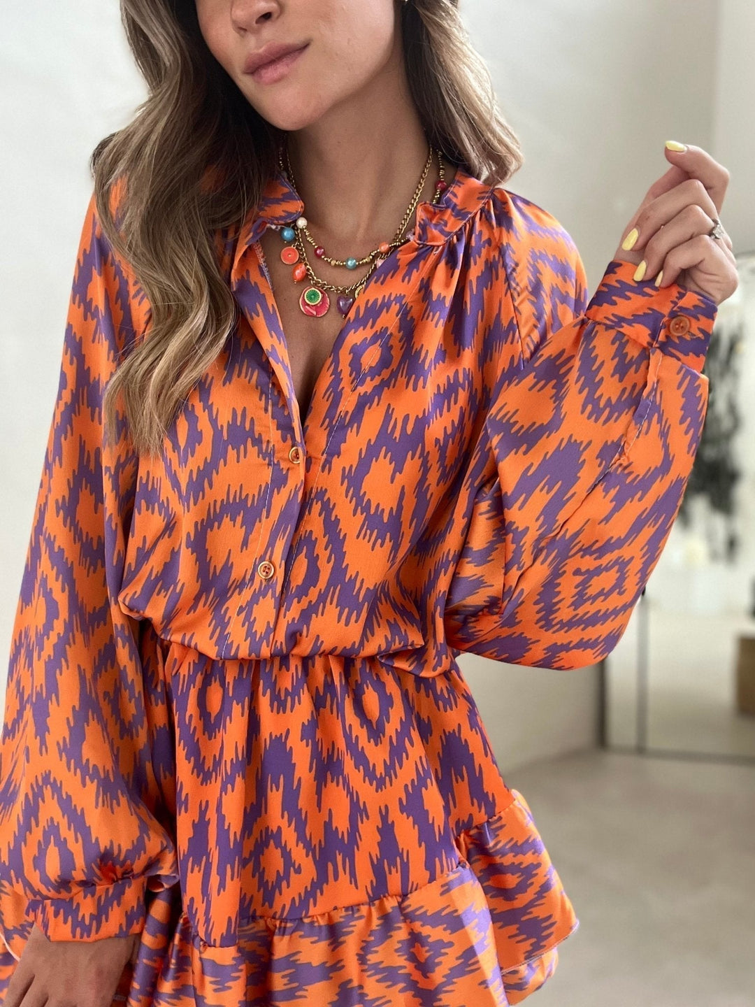 Damen Jumpsuit Aztec Muster Größe M Polyester Leicht für Sommer-1