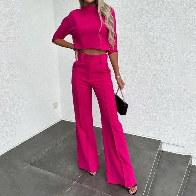 Damen Cropped Set Schwarz Größe M Leichtes Material-4