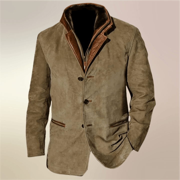 Variant image for Herren Sakko Vintage Grau Größe M Baumwolle-1