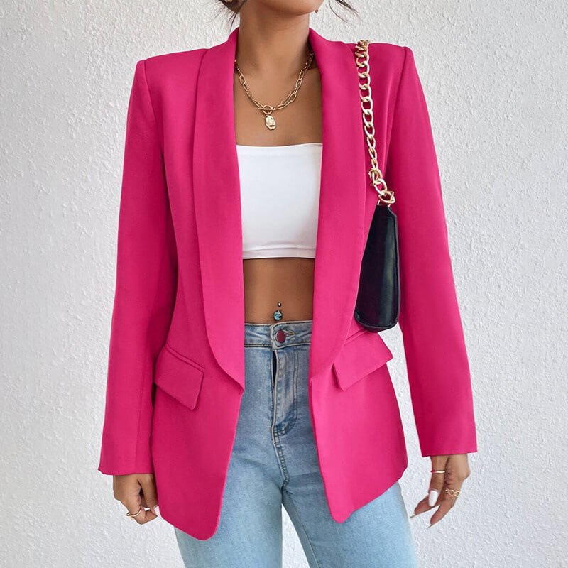 Damen Blazer Schwarz Größe M Polyester Tailliert-2