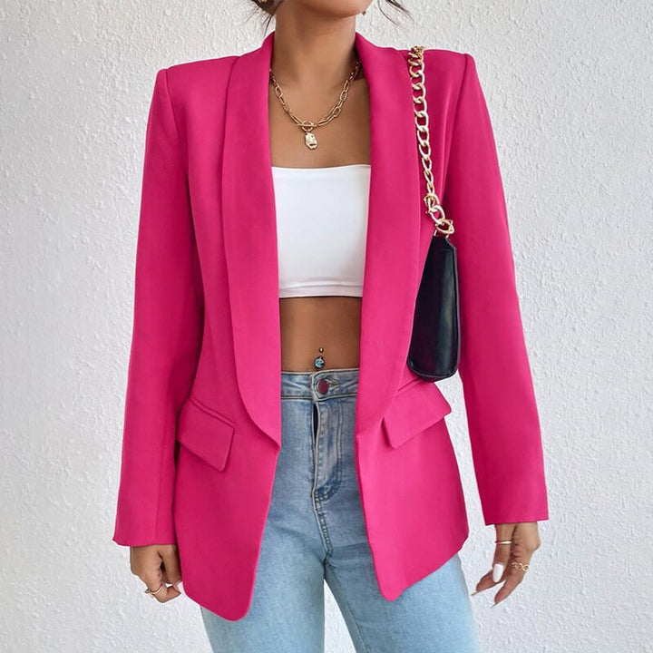 Damen Blazer Schwarz Größe M Polyester Tailliert-2