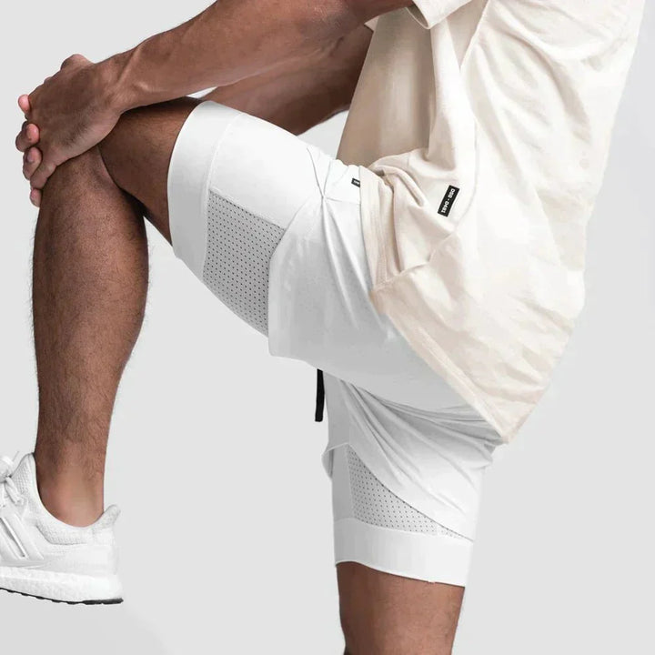 Herren Fitness-Shorts Schwarz Größe M Polyester-2