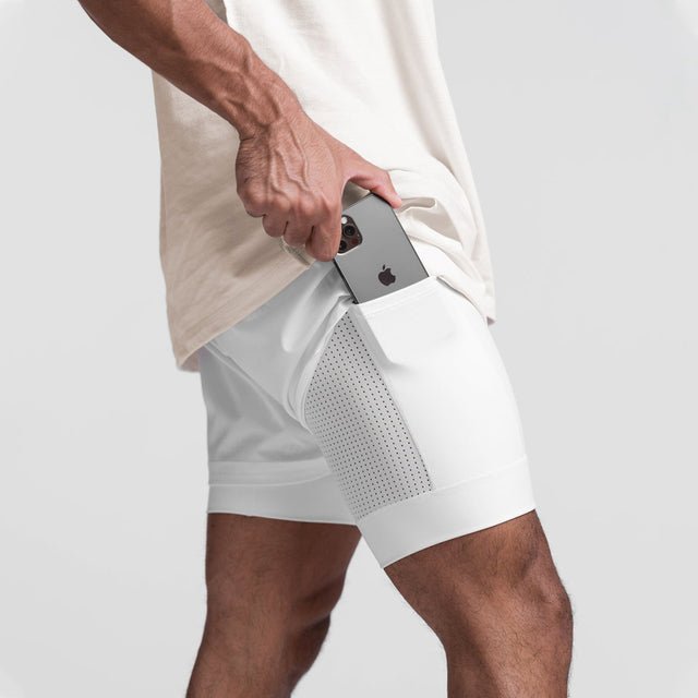 Herren Fitness-Shorts Schwarz Größe M Polyester-4