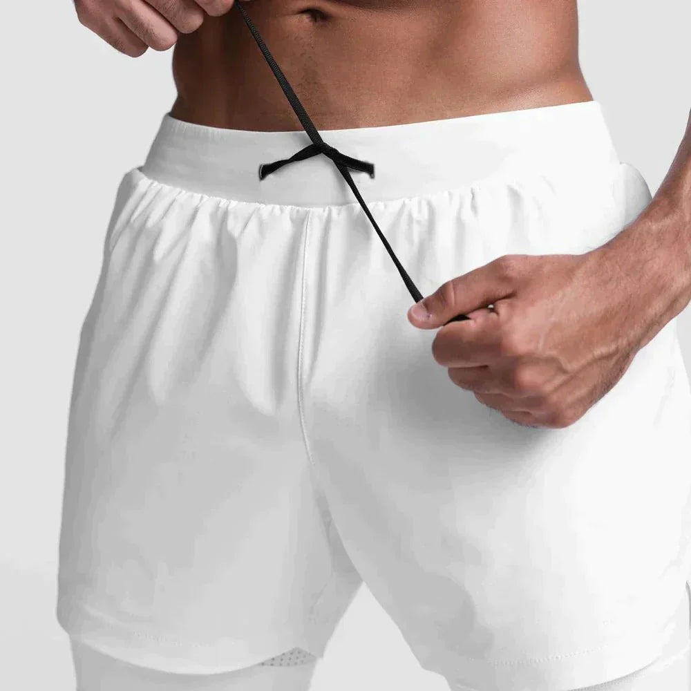 Herren Fitness-Shorts Schwarz Größe M Polyester-6
