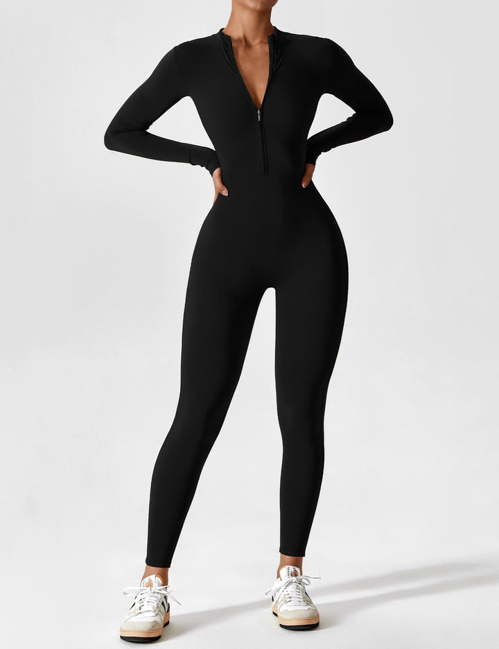 Damen Ganzkörperanzug Schwarz Größe M Elastisch-1
