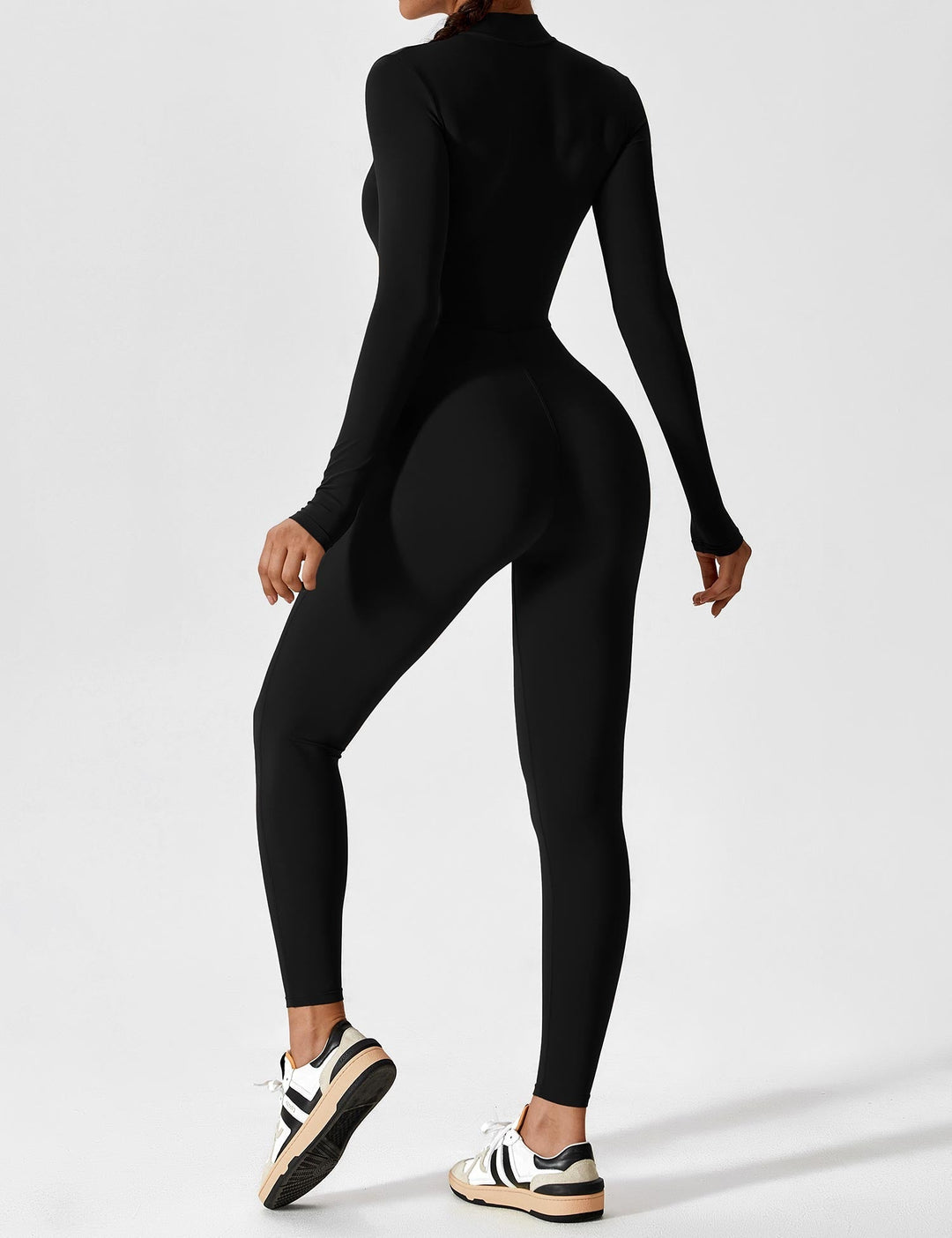 Damen Ganzkörperanzug Schwarz Größe M Elastisch-2