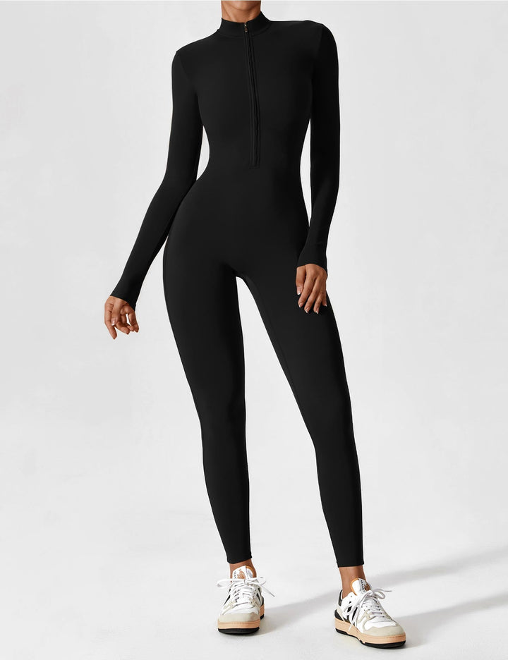 Damen Ganzkörperanzug Schwarz Größe M Elastisch-3